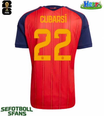 Spanien Pau Cubarsi #22 Hemmatröja VM 2026 Kortärmad